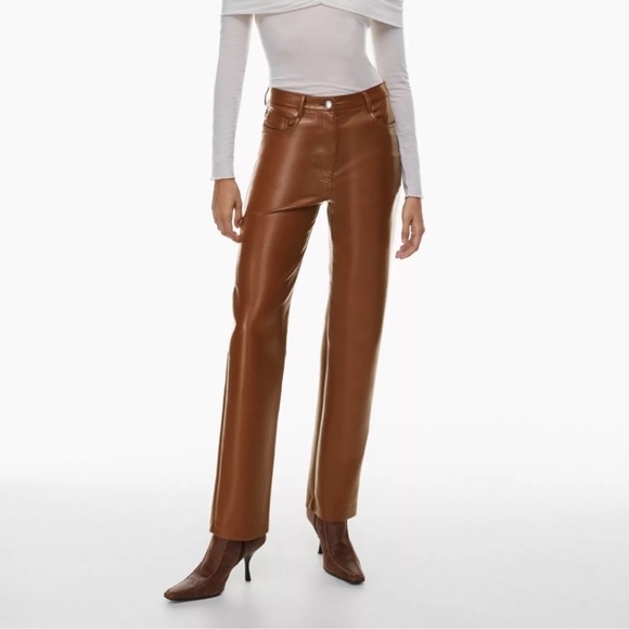 Wilfred The Melina Pant High-waisted Vegan
Leather Cognac Pants LIKE NEW🔥 - Picture 6 of 16